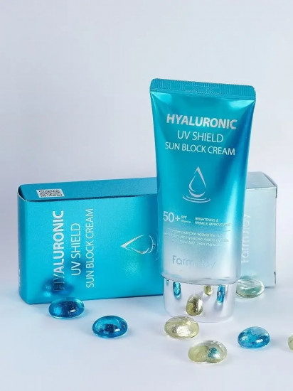 Крем для лица с гиалуроновой кислотой солнцезащитный «Hyaluronic UV Shield Sun Block Cream» SPF50+ PA+++