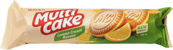 Печенье-сэндвич с начинкой лимон-крем «Multicake» с начинкой лимон-крем 180 гр