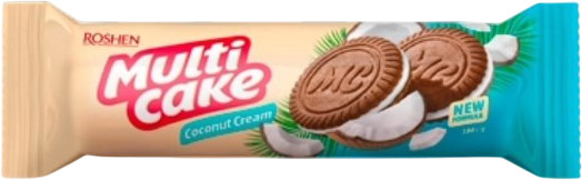 Печенье-сэндвич с начинкой кокос-крем «Multicake»ake с начинкой кокос-крем 180 гр