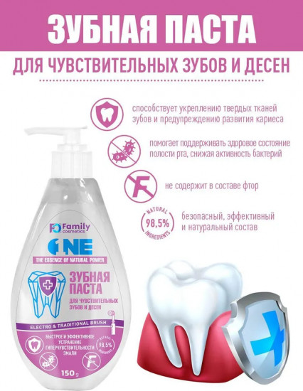 Зубная паста для чувствительных зубов и десен