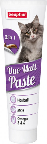 Средство для выведения шерсти из желудка двойного действия «Duo Malt Paste»