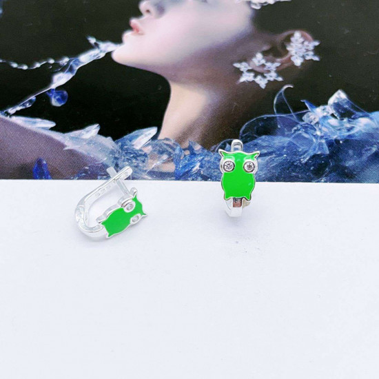 Серьги из серебра с кристаллом