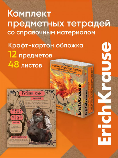 Комплект тетрадей общих ученических со справочным материалом