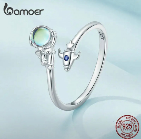 Кольцо из серебра «Космонавт»