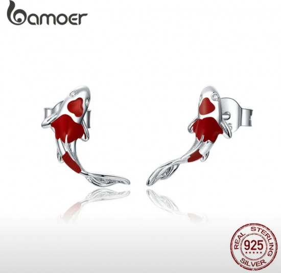 Серьги из серера «Карп»