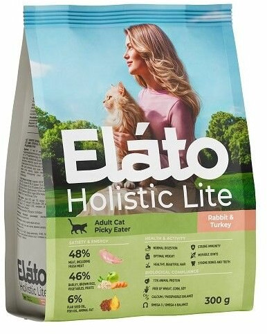 Корм сухой для привередливых кошек с кроликом и индейкой «Holistic Lite»