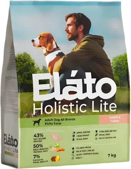 Корм сухой для привередливых собак с кроликом и индейкой «Holistic Lite»