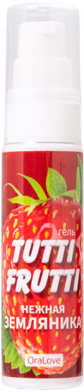 Гель-смазка с земляничным вкусом «Tutti-Frutti»