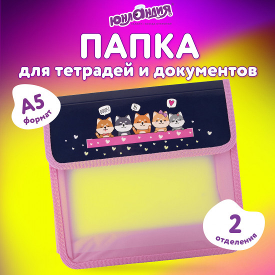 Папка для тетрадей на липучке для девочек «Dream Team»
