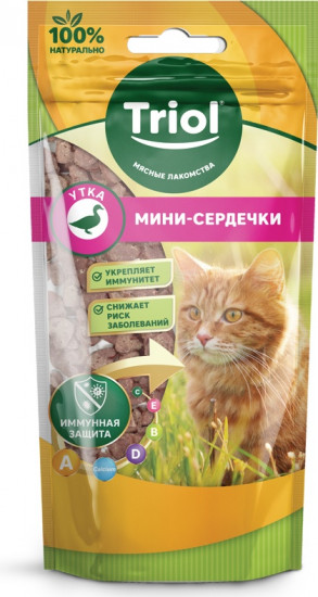 Лакомство для кошек «Мини-сердечки из утки»
