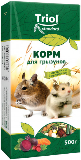 Корм для грызунов с овощами и шиповником