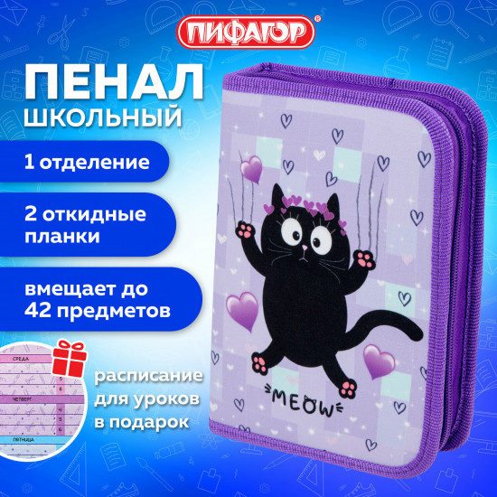 Пенал школьный «Falling cat»