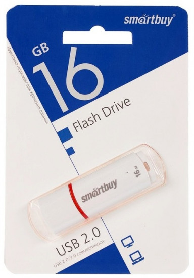 Флеш-накопитель USB Smartbuy SB16GBCRW-W