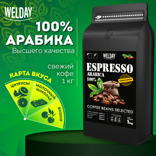 Кофе жареный в зернах «Espresso Arabica»