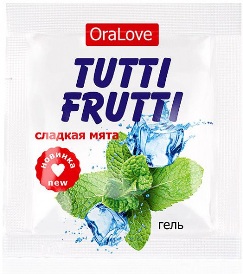 Саше гель-смазки со вкусом мяты «Tutti-frutti»