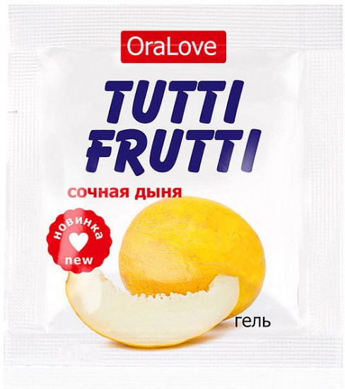 Саше гель-смазки со вкусом сочной дыни «Tutti-frutti»