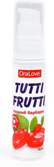 Гель-смазка со вкусом барбариса «Tutti-frutti»