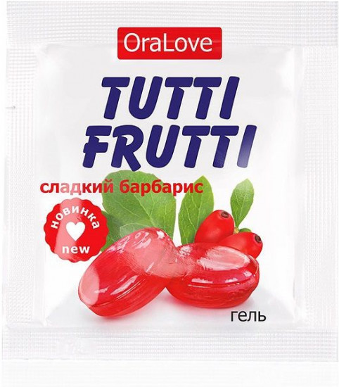 Гель-смазка со вкусом барбариса «Tutti-frutti»