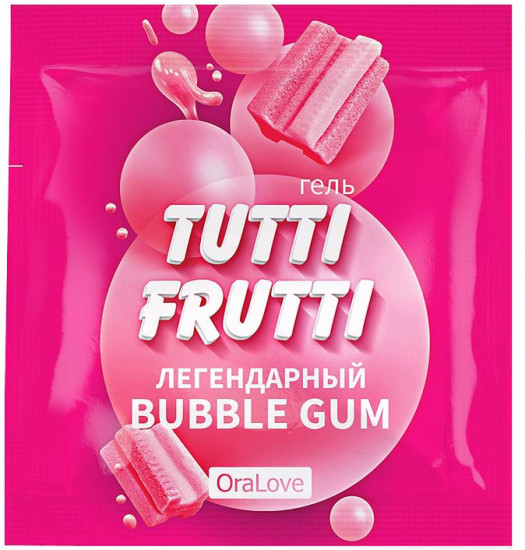 Саше гель-смазки со вкусом бабл-гам «Tutti-frutti»
