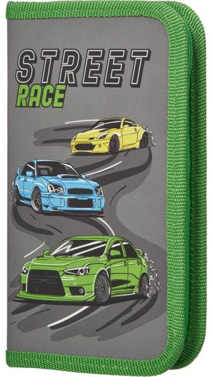 Пенал односекционный «Street race»