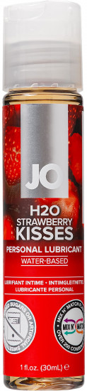 Лубрикант на водной основе с ароматом клубники «Flavored Strawberry Kisses»