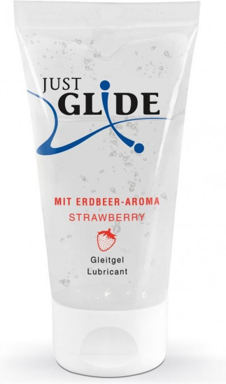 Лубрикант на водной основе с ароматом клубники «Just Glide Strawberry»