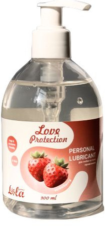 Лубрикант на водной снове с ароматом клубники «Love Protection Strawberry»
