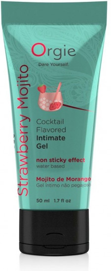 Гель съедобный интимный «Lube Tube Cocktail Strawberry Mojito»