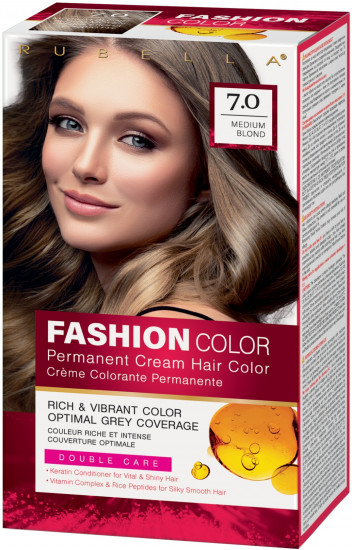 Крем-краска для волос, оттенок 7.0 Medium Blond