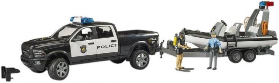 Набор игровой «Пикап полицейский Dodge RAM 2500 с лодкой»