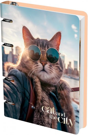 Тетрадь на кольцах «Cat and the City»