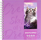 Скетчпад «Кот и лаванда»