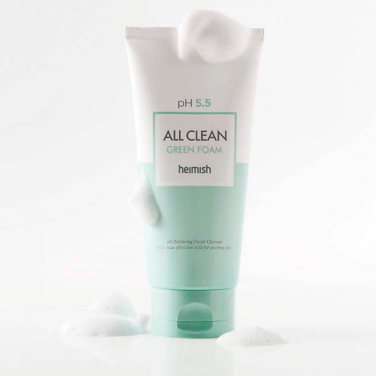 Гель для умывания чувствительной кожи лица слабокислотный «pH 5.5 All Clean Green Foam»