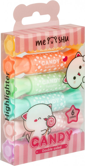 Набор текстовыделителей двусторонних «Candy»