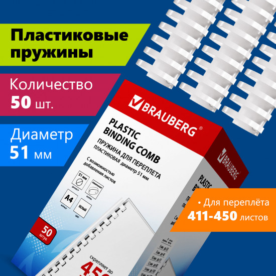 Комплект пружин пластиковых для переплета