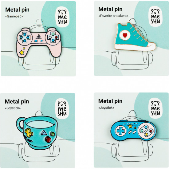 Набор металлических значков «Gamer’s set»