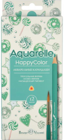 Набор акварельных карандашей «HappyColor»