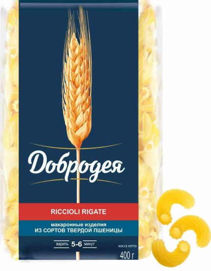 Макаронные изделия «Riccioli Rigate. Завитоны»