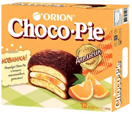 Пирожное «Choco-Pie Orange. Апельсин»