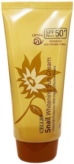 Крем для лица с фильтратом секреции улитки солнцезащитный «Snail Whitening Lifting Sun Cream» SPF50+ PA+++
