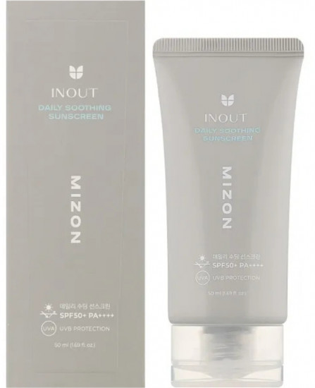 Матовый солнцезащитный крем для лица SPF50+ PA++++ «Inout Daily Soothing Sunscreen»