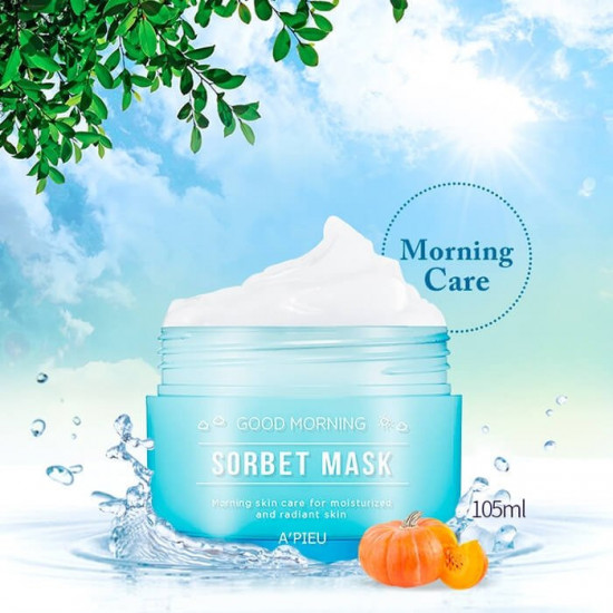 Маска-сорбет для лица с экстрактом тыквы увлажняющая «Good Morning Sorbet Mask»