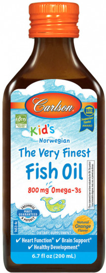 Рыбий жир для детей с апельсиновым вкусом «The Very Finest Fish Oil»