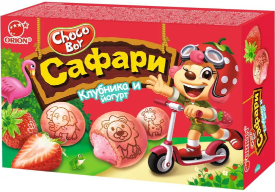 Печенье Choco Boy Safari «Strawberry and yogurt. Клубника и йогурт»