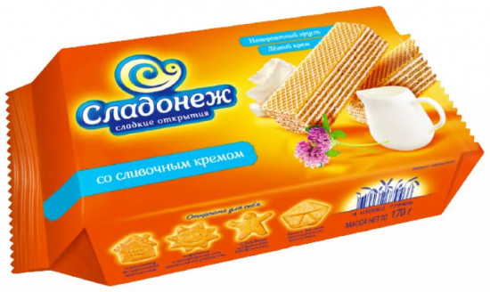 Вафли со сливочным кремом