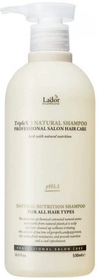 Шампунь для волос бессульфатный органический «Triplex Natural Shampoo»