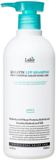 Шампунь для волос беcсульфатный протеиновый «Keratin LPP Shampoo»