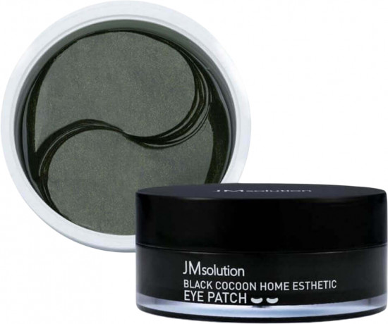 Патчи для глаз с протеинами шёлка и углём «Black Cocoon Home Esthetic Eye Patch»