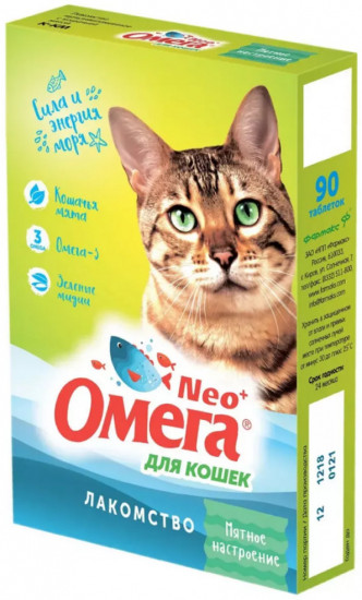 Лакомство для кошек с кошачьей мятой «Омега Neo»
