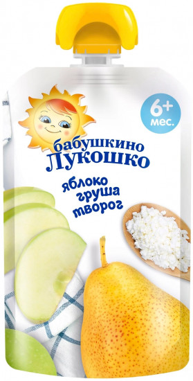 Пюре детское «Яблоко, груша, творог»